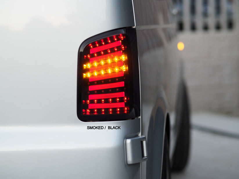 Vw Rear Light Bar VW T5, T5.1 Transporter LED Rear Lights/Tail lights/Tail lamps Barn Do ...