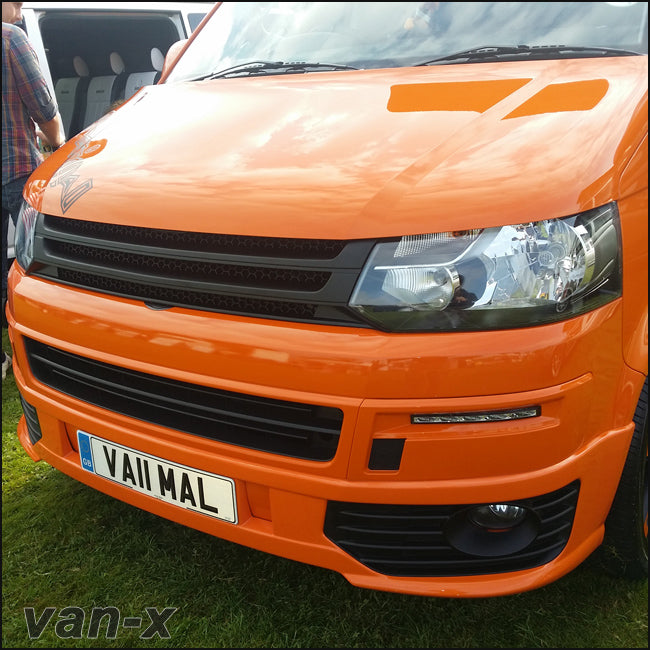MATTE BLACK Badgeless Grille for Volkswagen T5.1 *CLEARANCE* [B Grade] -7945