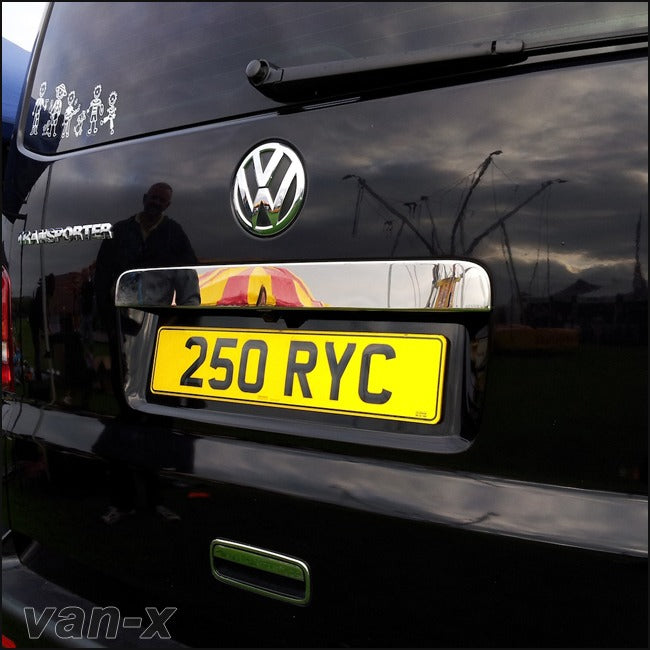 Number Plate Trim for Tailgate VW T5 Transporter Stainless Steel -2753
