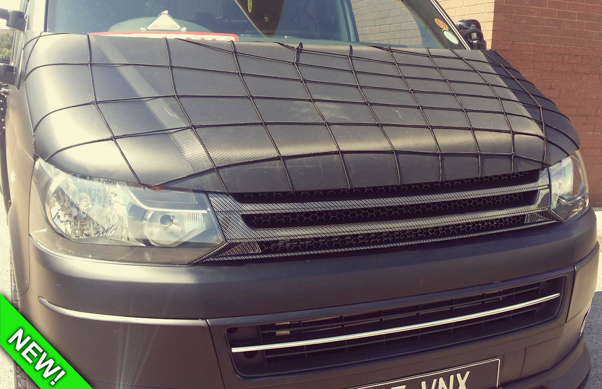 SILVER CARBON Badgeless Grille for Volkswagen T5.1 *CLEARANCE* [B Grade] -7141