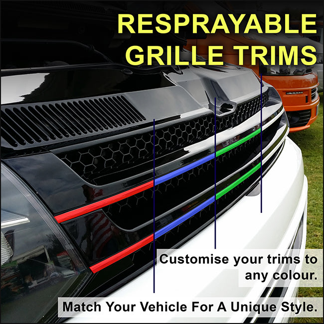 MATTE BLACK Badgeless Grille for Volkswagen T5.1 *CLEARANCE* [B Grade] -7944