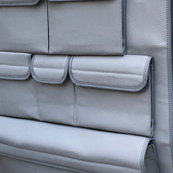 Airson Ford Transit Custom Seat Dùbailte Leatherette Back Seat Eagraiche
