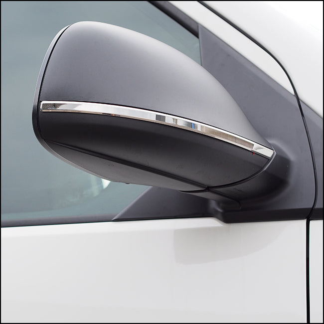 VW T5.1 Transporter Stainless Carbon Film Wing Mirror Trims – Van-X