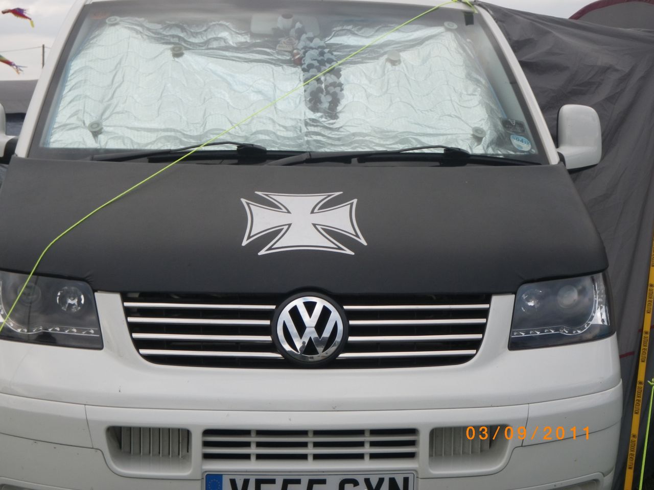Iron Cross Bonnet Bra / Cover for VW Transporter T5-2571