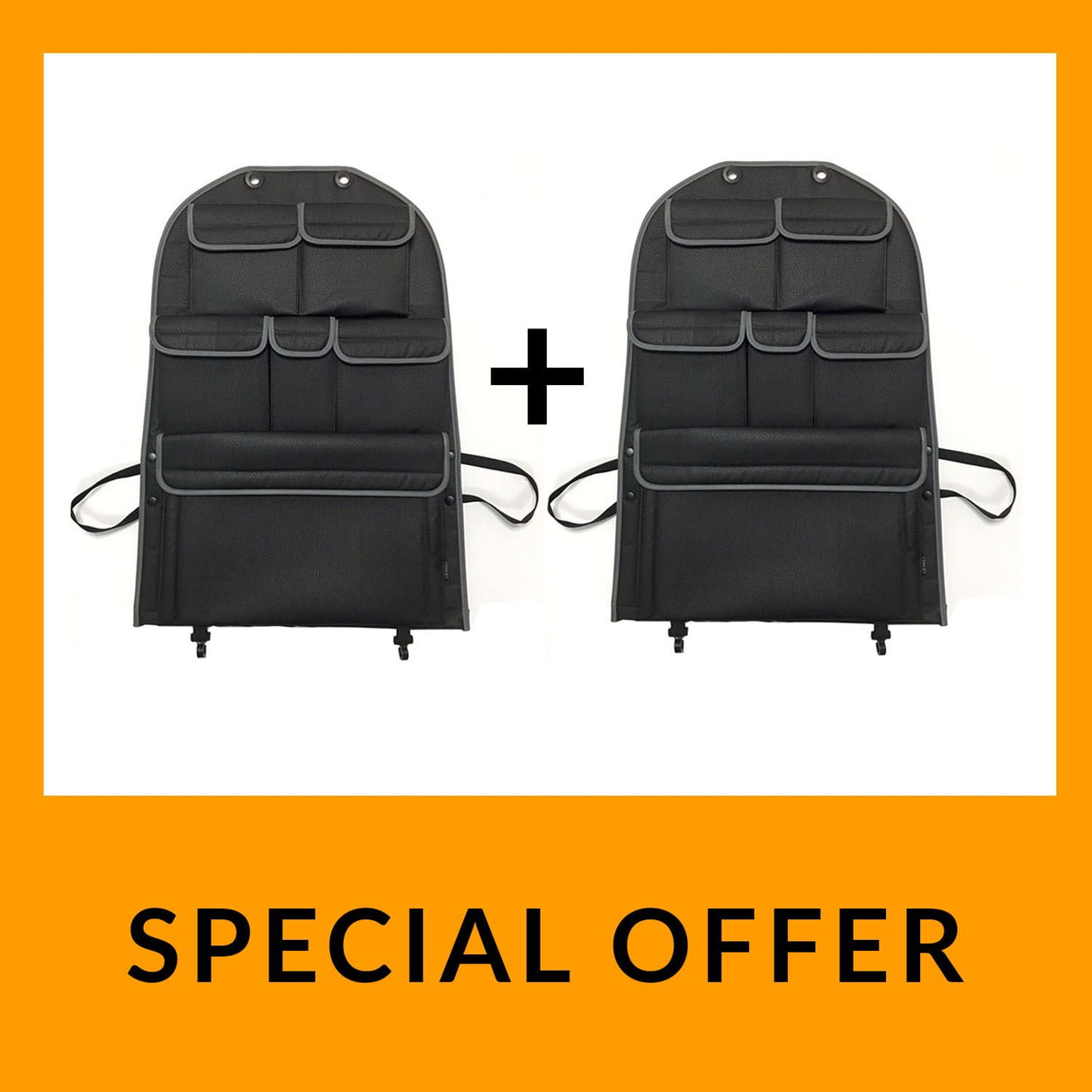 VW T5 T5.1 Transporter Campervan Leatherette Back Seat Organiser Set of 2 bundle