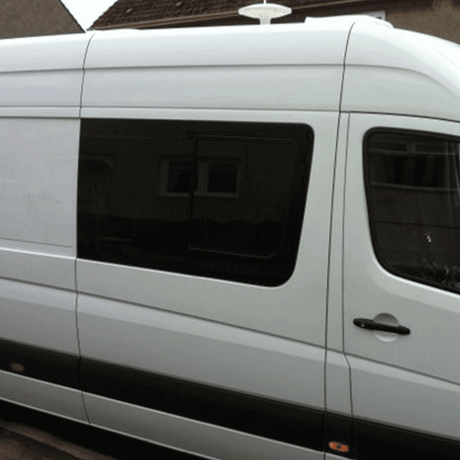 Volkswagen Crafter Cumadh Ùr Taobh Sleamhnachaidh Uinneag Fìor dhathte / Limo Glass, Dorcha, MWB, LWB, XLWB (2017 - air adhart)