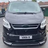 For Ford Transit Custom Front Grille Honeycomb Modified 2012 - 2018 MK1 Gloss Black Painted and Ready to Fit