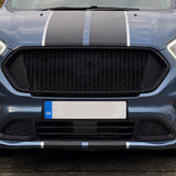 Airson Ford Transit Custom Complete Front Grille Package Cruth Ùr Matte Black Bundle A-MHÀIN air a pheantadh agus deiseil airson a bhith iomchaidh