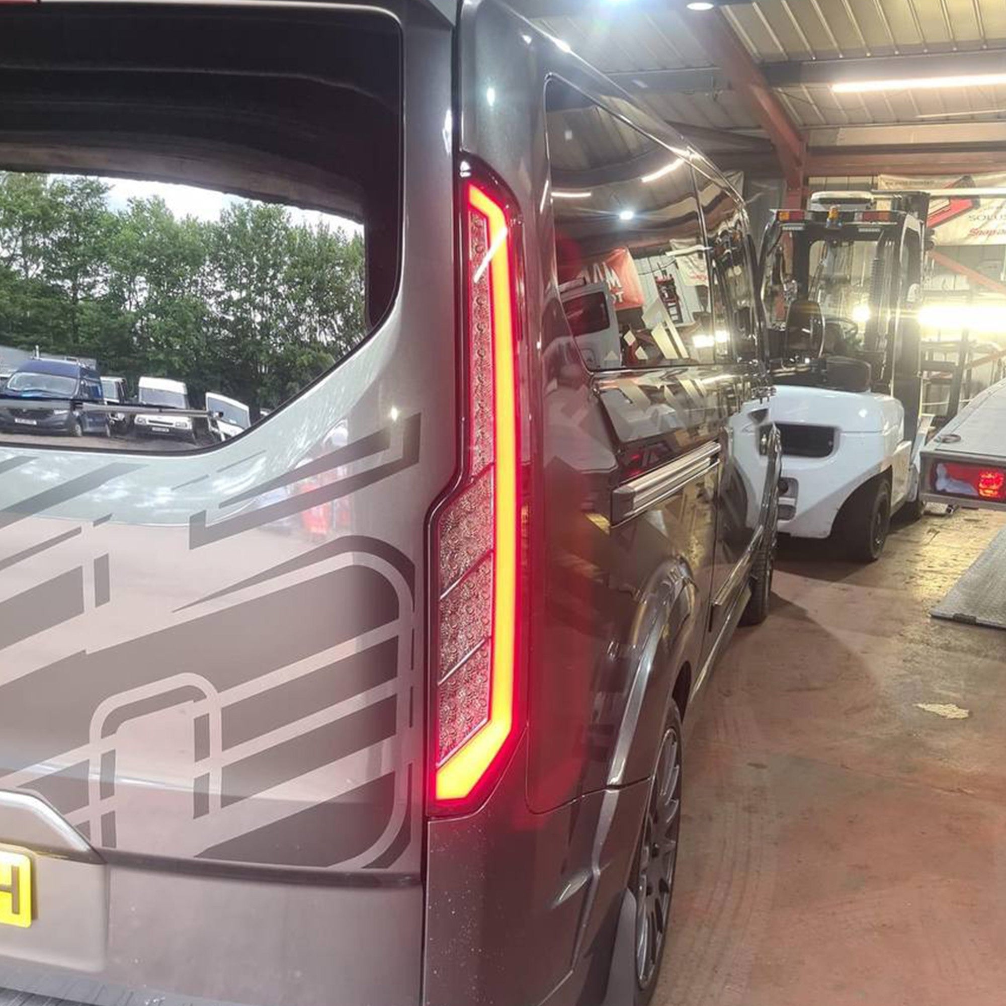 For Transit Custom Van MK1 Sequential Indicator LED Rear Lights Smoked ...