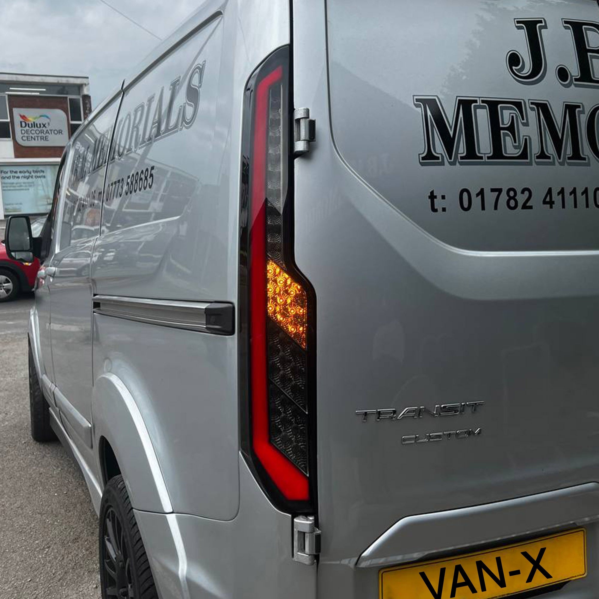 For Transit Custom Van MK2 Sequential Indicator LED Rear Lights Smoked ...