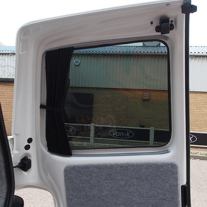 VW van T6.1 Transporter Premium black out 2 x Side Window, 1 x Barndoor Curtains with rails and fitting kits Van-X