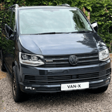 Trims grill aghaidh VW Transporter T6 R-Line - Matte Black air a pheantadh agus deiseil airson a bhith iomchaidh