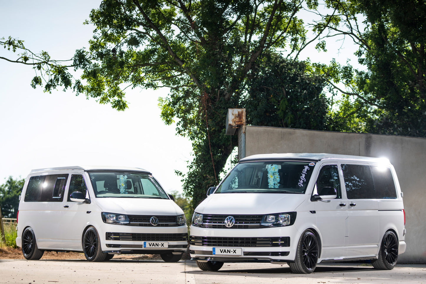 VW T6 Transporter SWB Side Skirts Candy White Plastic Painted and Ready to Fit