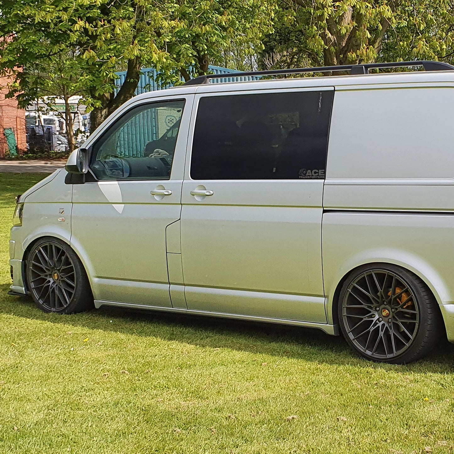 VW T5, T5.1 SWB Side Skirts Reflex Silver Plastic Painted and Ready to Fit (B-Grade)