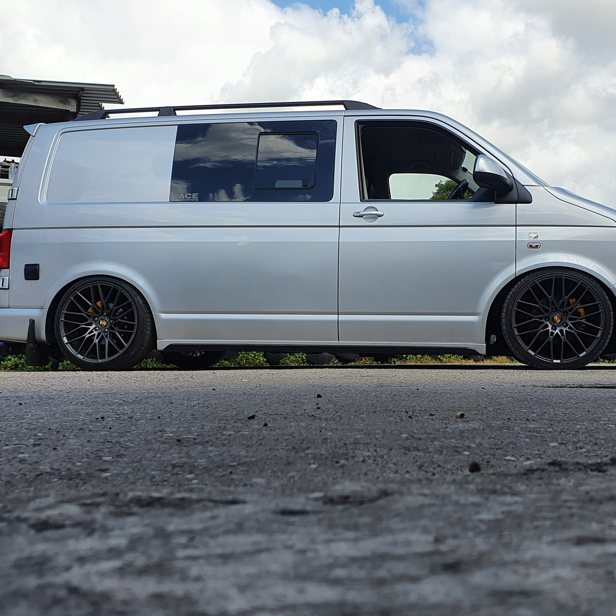 VW T5, T5.1 SWB Side Skirts Reflex Silver Plastic Painted and Ready to Fit