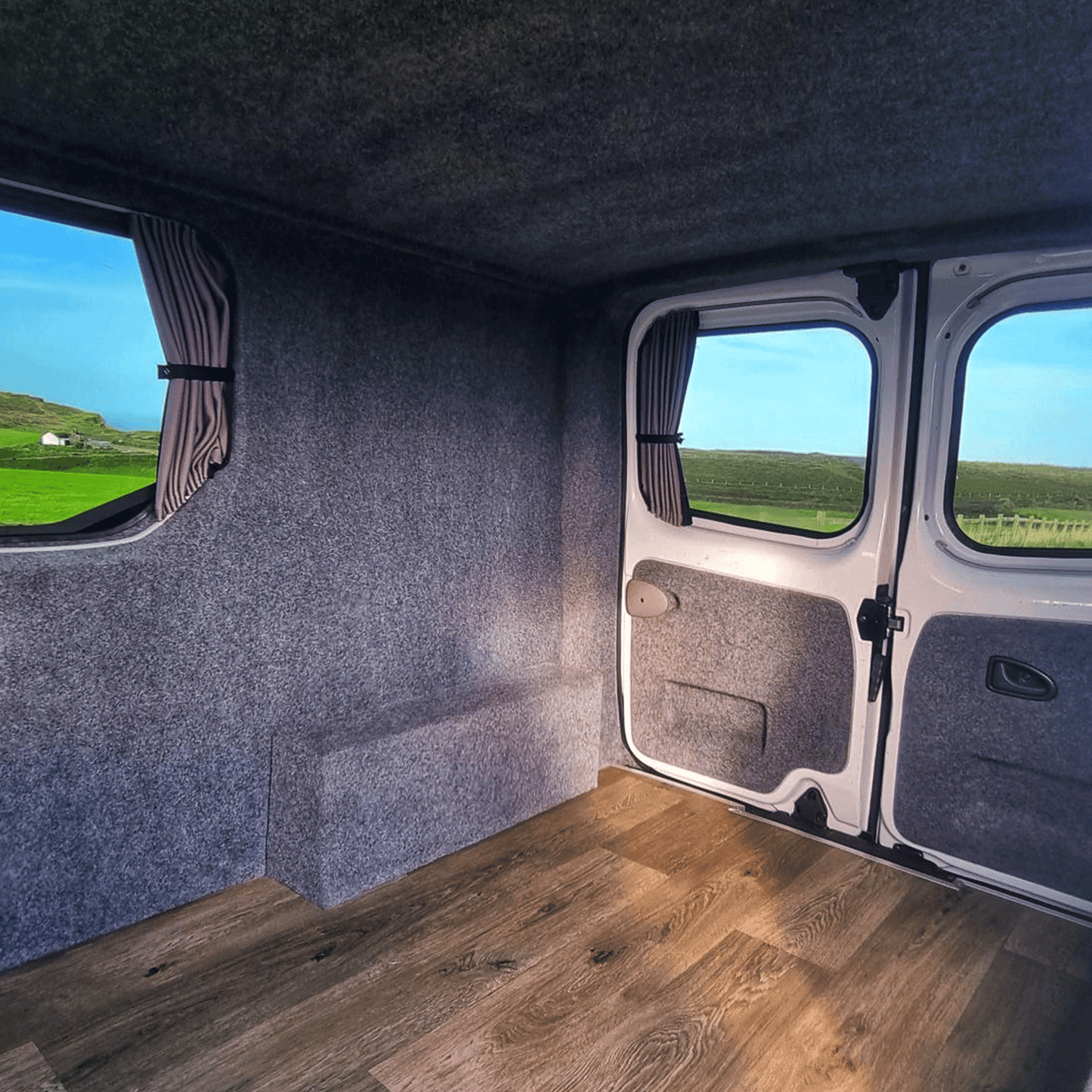 Vauxhall Vivaro Premium 2 x Side 1 x Barndoor Window Curtains Van-X