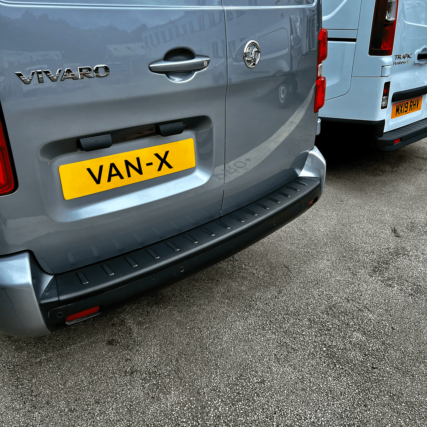 Vauxhall Vivaro Rear Bumper Protector Black Plastic, Campervan, Motorhome, Auto-Sleeper