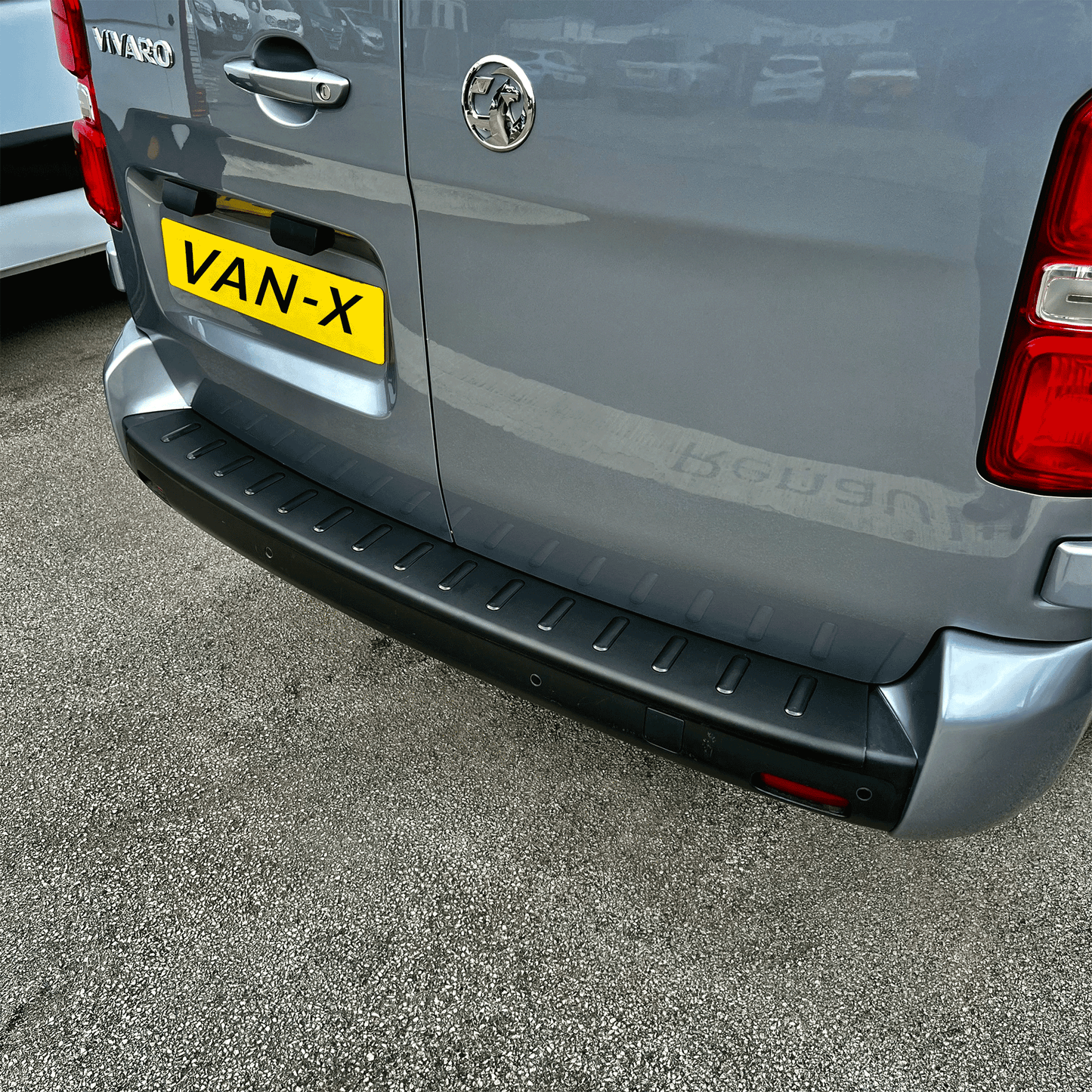 Vauxhall Vivaro Rear Bumper Protector Black Plastic, Campervan, Motorhome, Auto-Sleeper