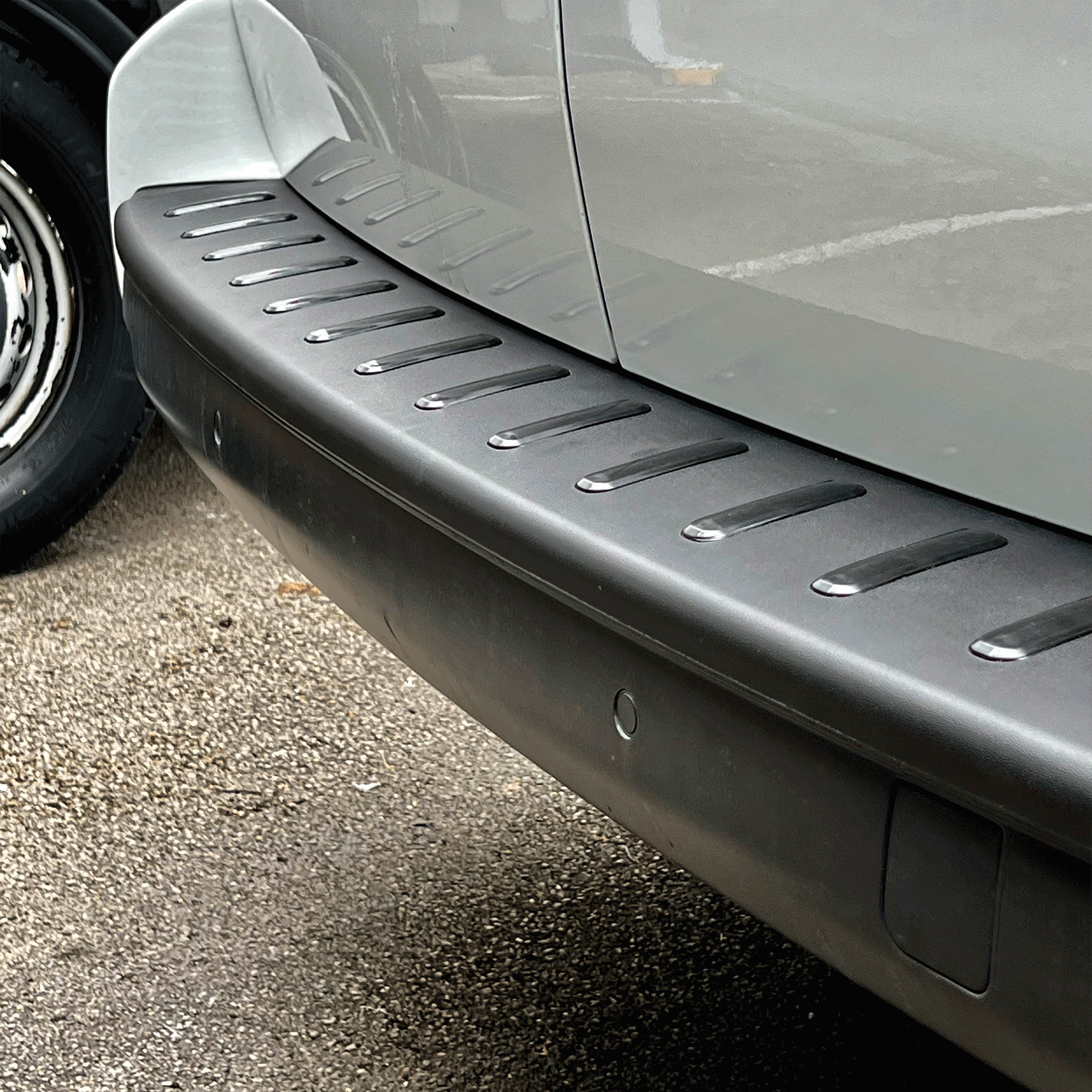 Rear Bumper Protector Vauxhall Vivaro Rear Bumper Protector Black Plastic, Campervan, Motorh