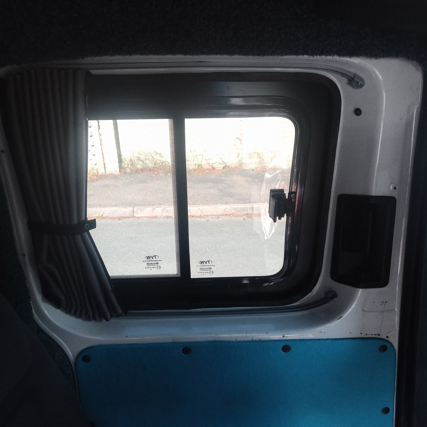 VW Caddy Premium 2 x Side Sliding Door Window Curtains Van-X