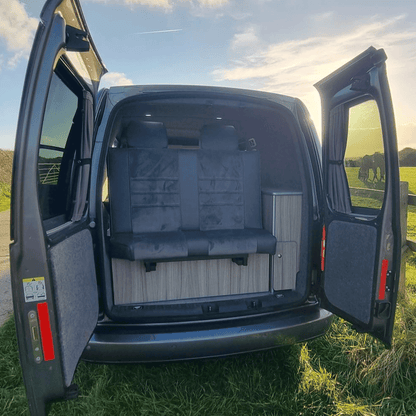 VW Caddy Premium 2 x Side Sliding Door 1 x Barndoor Window Curtains Van-X