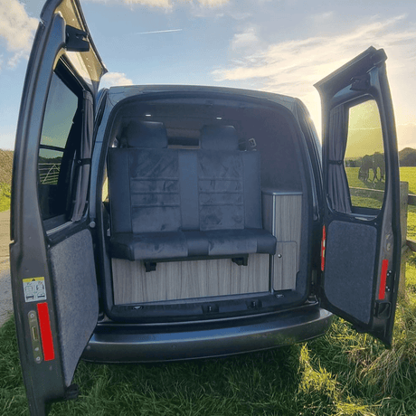 VW Caddy Premium 1 x Cùirtearan uinneig Barndoor Van-X