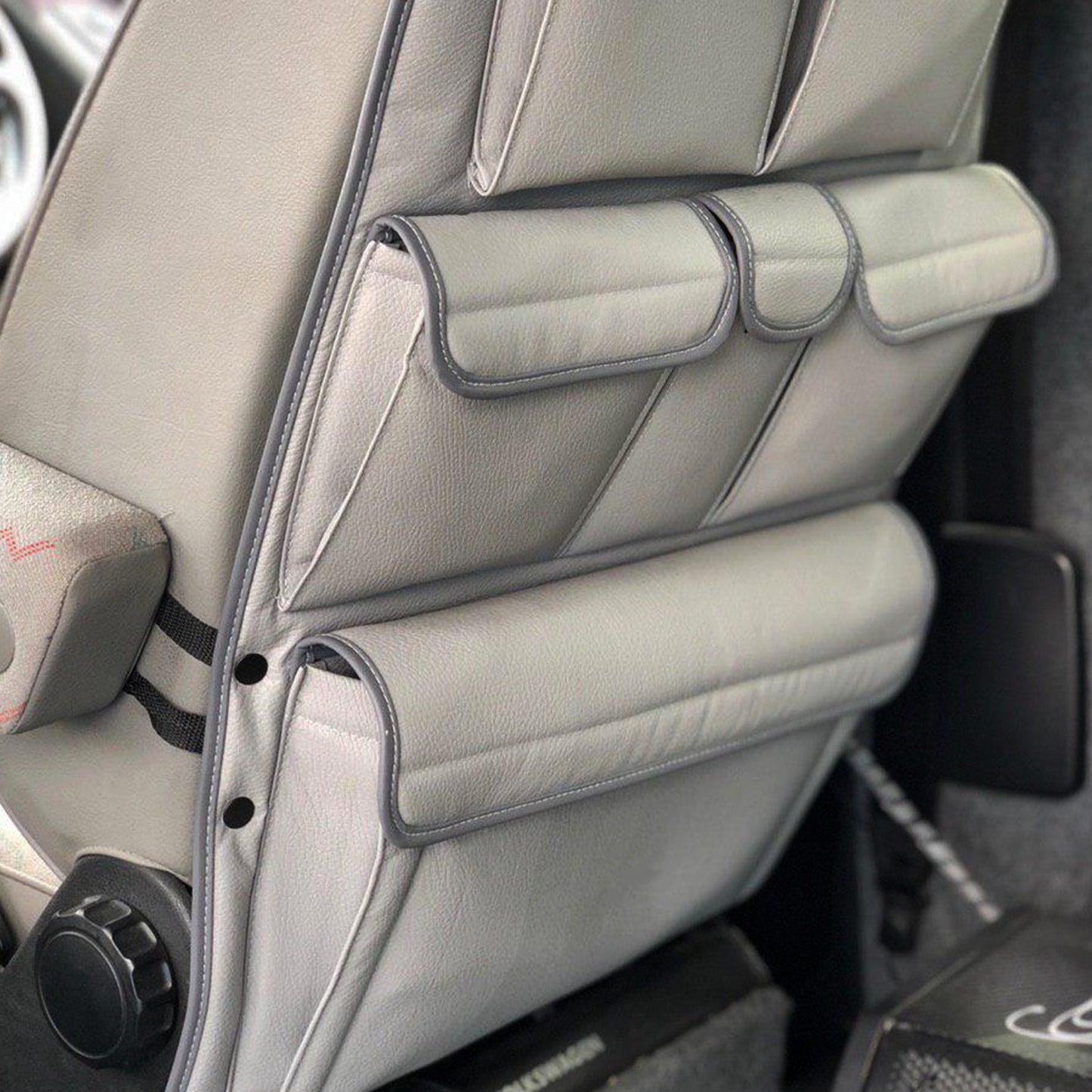 VW T4 Transporter Caravelle Campervan Single/Captains Seat Leatherette Back Seat Organiser Storage