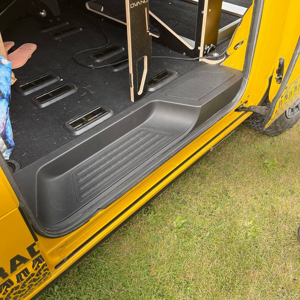 VW T6.1 Transporter Side Loading Door Step V3 17mm Extra Deep with Storage Compartment