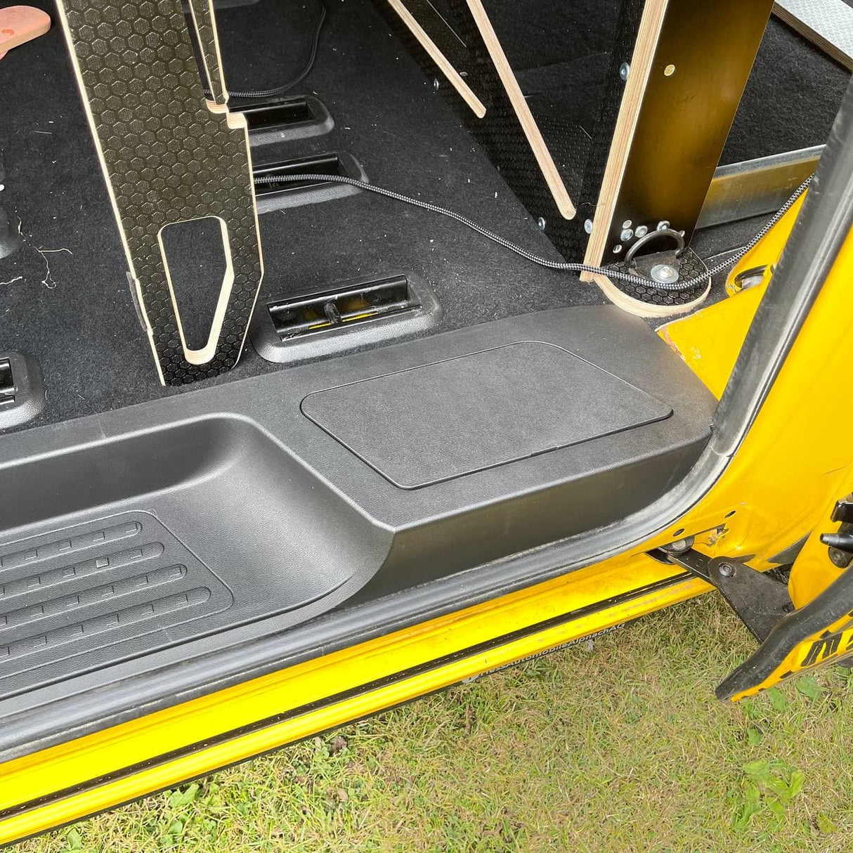 VW T6.1 Transporter Side Loading Door Step V3 17mm Extra Deep with Storage Compartment