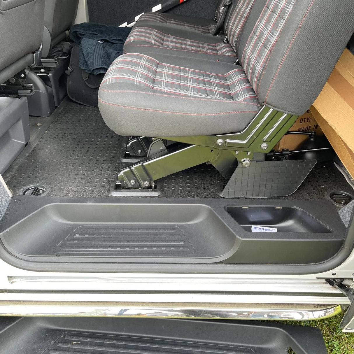 VW T6.1 Transporter Side Loading Door Step V3 17mm Extra Deep with Storage Compartment