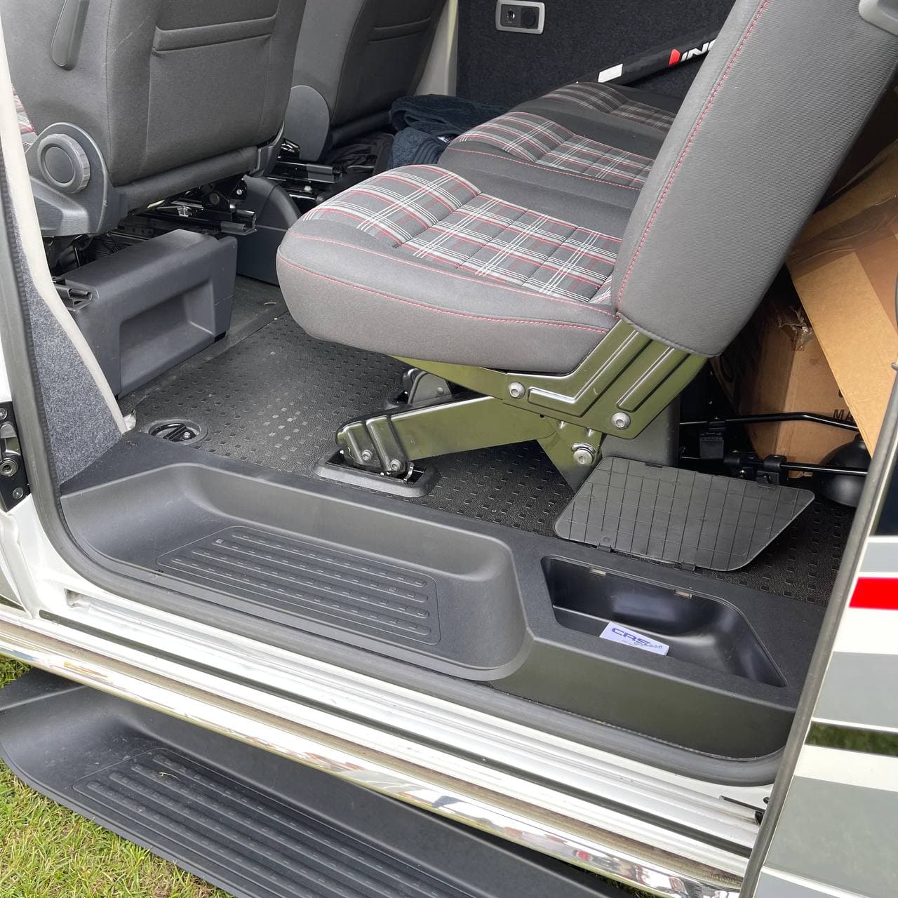 VW T5, T5.1 Transporter Side Loading Door Step V3 17mm Extra Deep with Storage Compartment (B-Grade)