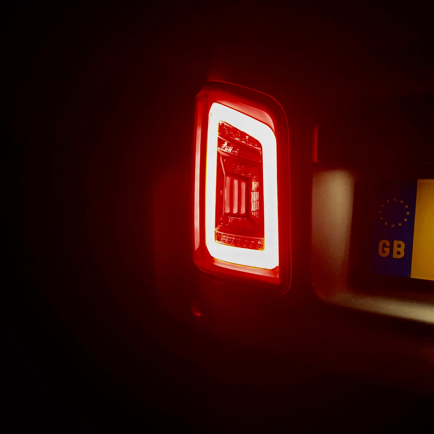 VW T6 15-20 Transporter Barndoor LED Rear Lights Clear Full Frame Led ...